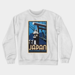 Japan Vintage Travel Poster 1934 Crewneck Sweatshirt